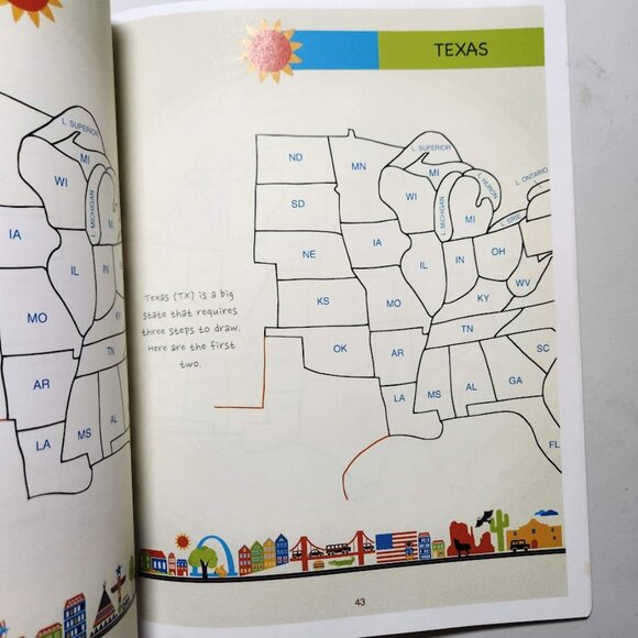 Draw the World USA Paperback Book Drawing Geography Map Social Studies Art ArtK1 - Picture 7 of 16